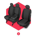 Autositzbezüge Universal Schonbezüge Bezug BUS für Iveco Daily 1+2 mit Tisch