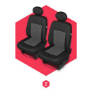 Autositzbezüge Universal Schonbezüge Bezug Sitzschoner BUS für Toyota Proace 1+1