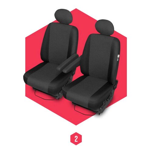 Autositzbezüge Universal Schonbezüge Sitzbezüge BUS für Volkswagen T6 2015- 1+1