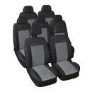 Autositzbezüge Maß Schonbezüge Sitzschoner Bezug für Dacia Lodgy (12-16) 7-Sitze