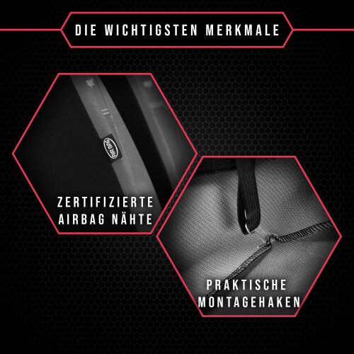 Maßgefertigte Kunstleder Sitzbezüge in Schwarz für Mercedes W169