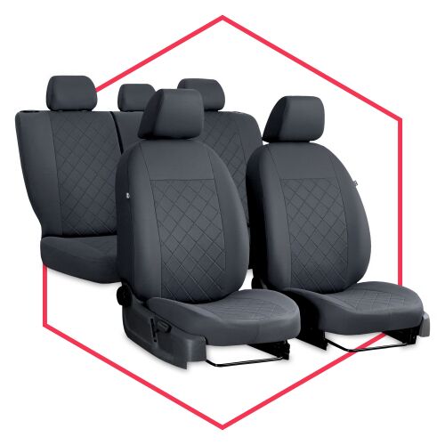 Sitzbezüge Schonbezüge für Audi A3 Limousine(8V) schwarz-rot V16