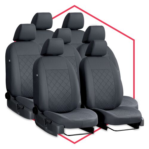 Autositzbezüge Maß Schonbezüge Sitzschoner Auto für Skoda Kodiaq (16- ) 7- Sitze