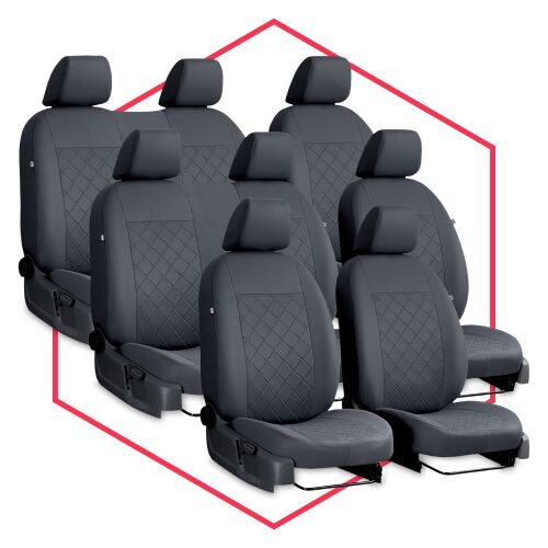 Autositzbezüge Maß Schonbezüge Sitzbezug für Ford Tourneo Custom (12- ) 8-Sitze