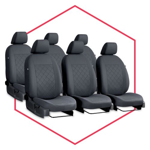 Autositzbezüge Maß Schonbezüge Sitzbezug für Ford Transit Custom (12- ) 6- Sitze
