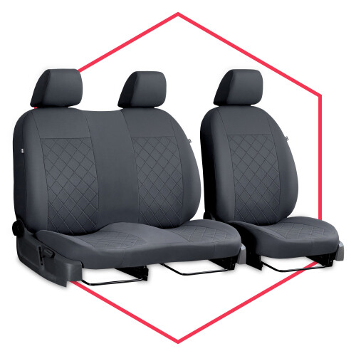 Autositzbezüge Maß Schonbezüge Sitzschoner Auto für Nissan Primastar  (01-14) 1+2