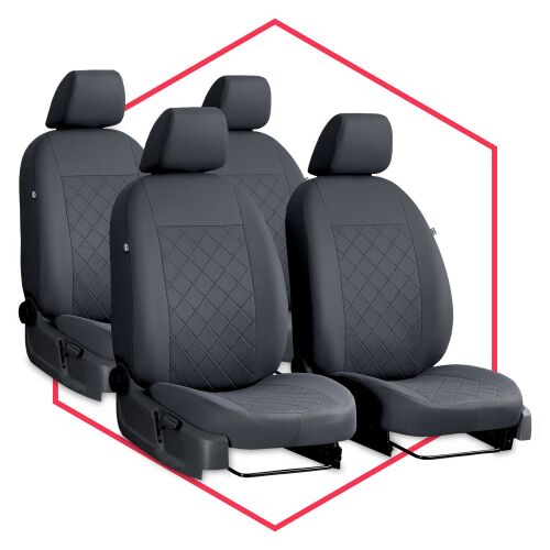Sitzbezüge passend für Renault Twingo (Schwarz-Braun) Komplett