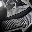 Gummi Fußmatten für Citroen Jumpy III 16- | Set Matten Schwarz Rand Passform
