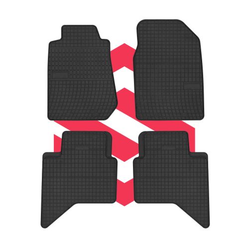 Gummi Fußmatten für Isuzu D-MAX 11- | Set Matten Schwarz Rand Passform