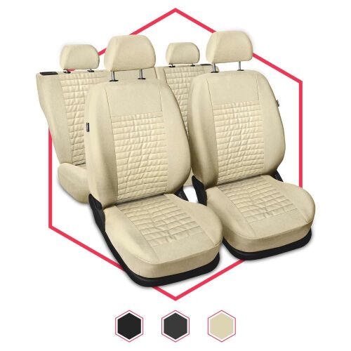 Autositzbezüge Universal Schonbezüge Sitzauflage PKW Auto 1+1 Vorne  Kunstleder