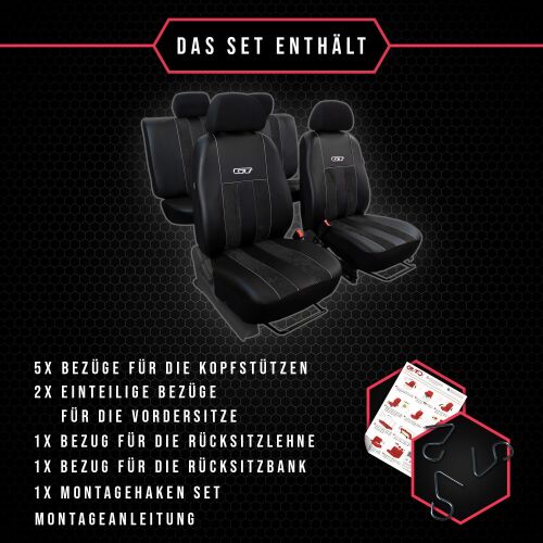 Autositzbezüge Universal Schonbezüge für Opel Astra H PKW Auto 3er Set