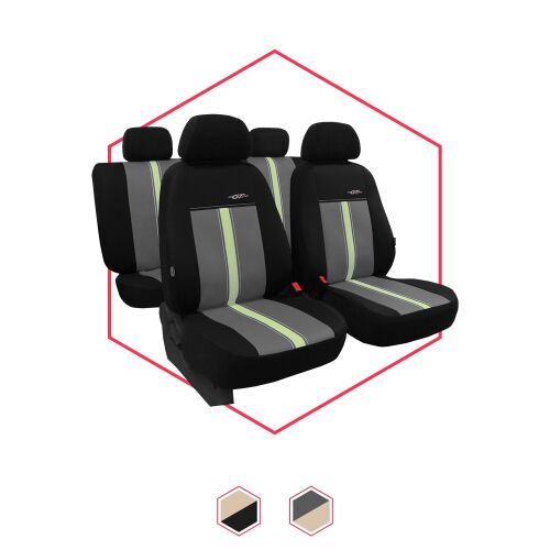 Auto-Sitzbezüge Kunst-Leder Beige Sitzbezug