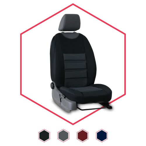 Universal Sitzbezüge Auto für Chevrolet Spark I, II (2005-2019) -  Autositzbezüge Schonbezüge für Autositze - PR2 schwarz