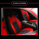 Autositzbezug Universal Sitzauflage für Auto Sitzschutz Vordersitze 1 Rot