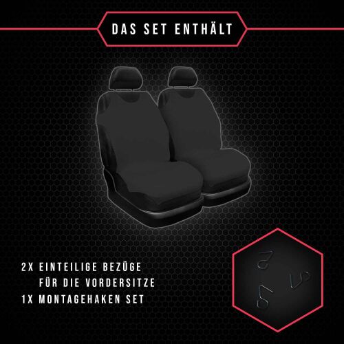 2x Sitzauflage Sitzaufleger Grau Schwarz Autositzauflage Autositz