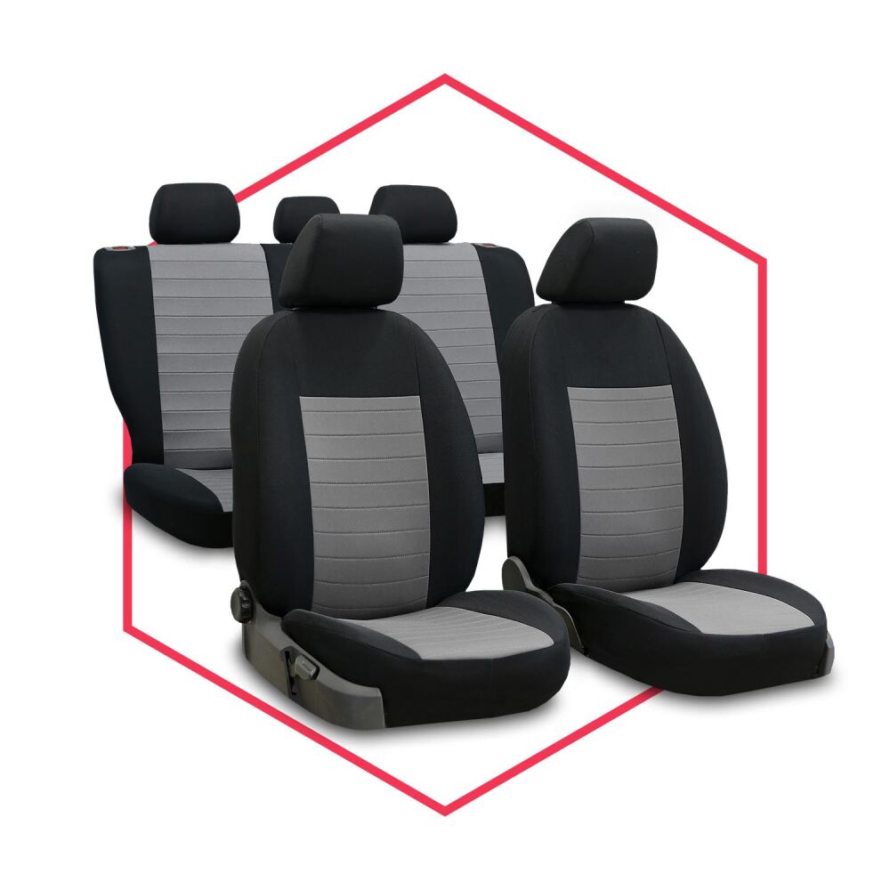 Frottee-Schonbezug für Fahrzeugsitz universal hellgrau