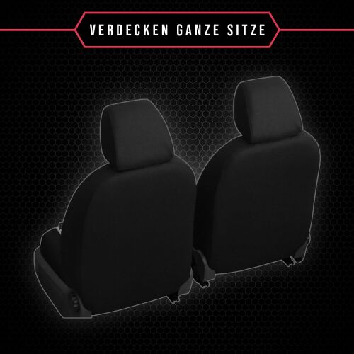 Sitzbezüge Schonbezüge für VW Golf VI schwarz-weiss V13 Vordersitze