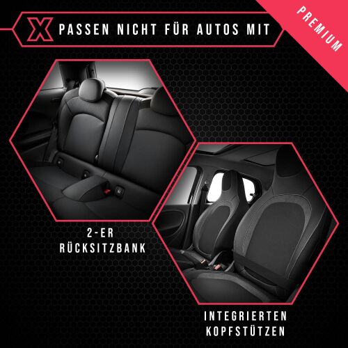 0beilita Sitzbezüge Auto Autositzbezüge Universal Set für Audi A3