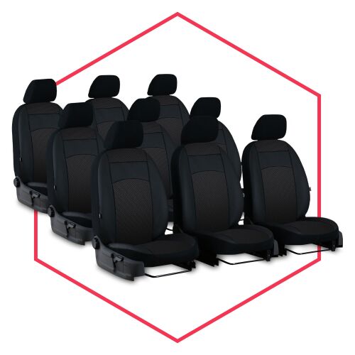 Autositzbezüge Maß Schonbezüge Sitzbezug für Ford Tourneo Custom (12- )  9-Sitze