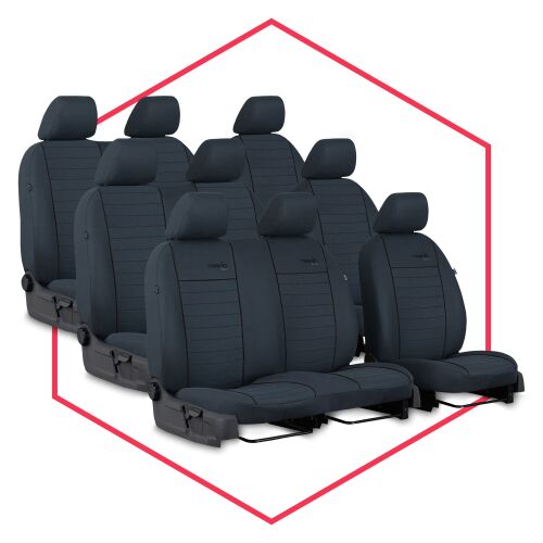 Autositzbezüge Maß für Opel Vivaro A (01-14) 9-Sitze