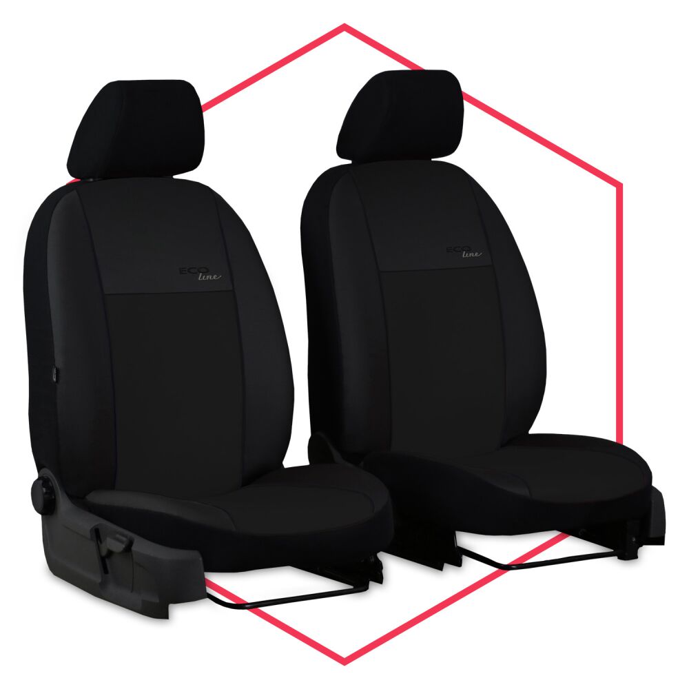 Sitzbezüge Auto für Renault Captur (2013-2019) - Vordersitze Autositzbezüge  Set Universal Schonbezüge - Auto-Dekor - X-Line 1+1 - rot rot