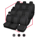 Autositzbezüge Maß für Ford Transit Custom BUS 2012- 9-Sitze (6x1)